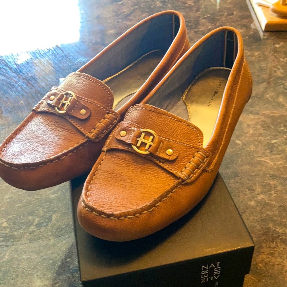 Tommy Hilfiger Brown Leather Loafers